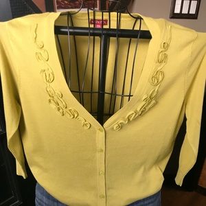 EUC Merona Cardi w ribbon soutache trim szXL